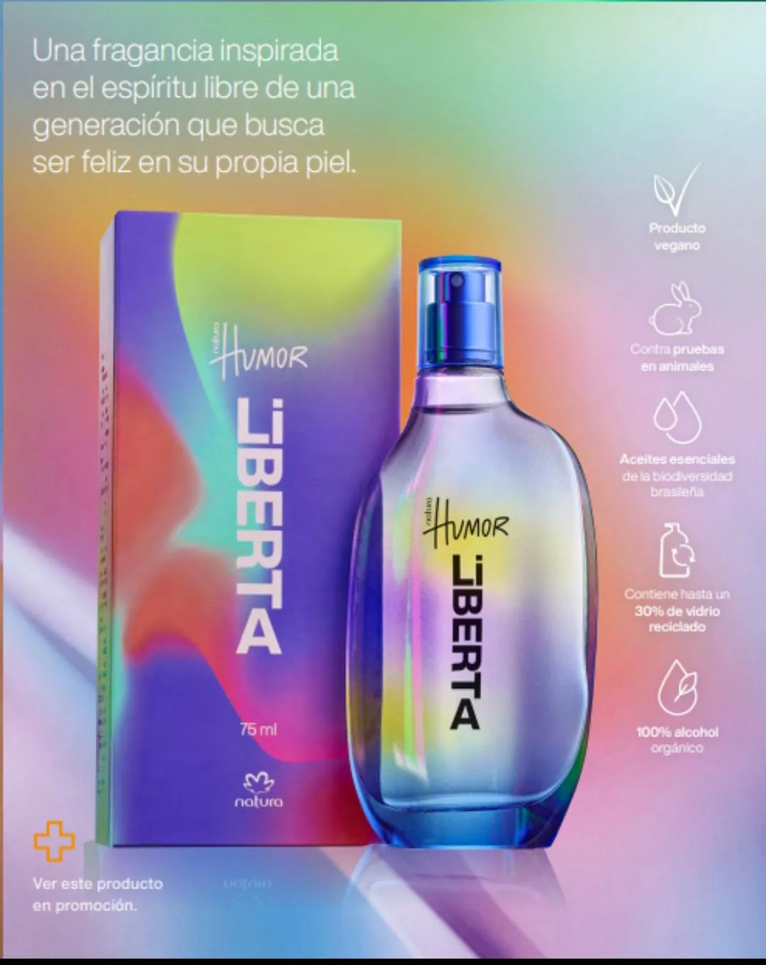 Perfume Humor Liberta Unisex Edt 75 Ml Natura, foto 2
