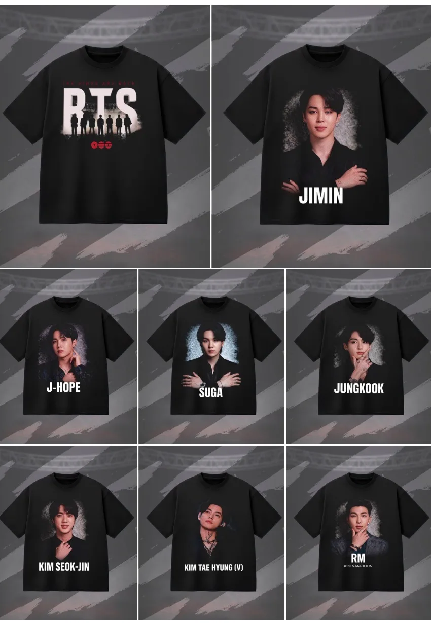 Remeras algodón bts