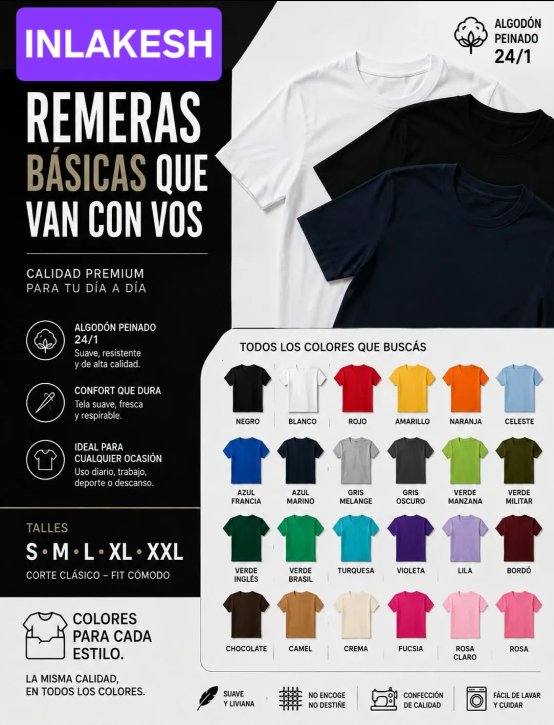 Remeras Algodón peinado 24.1, foto 1